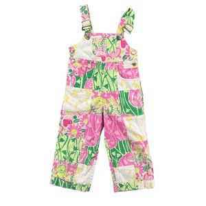 Lilly Pulitzer Girls Cotton Floral Overalls